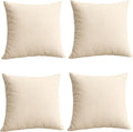 Trendy Home 20x20 Natural Cotton Pillow Inserts 4-Pack - Fluffy Couch