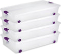 ClearView Latch Box 60 Qt Wheeled Underbed Organizer - 4-Pack
