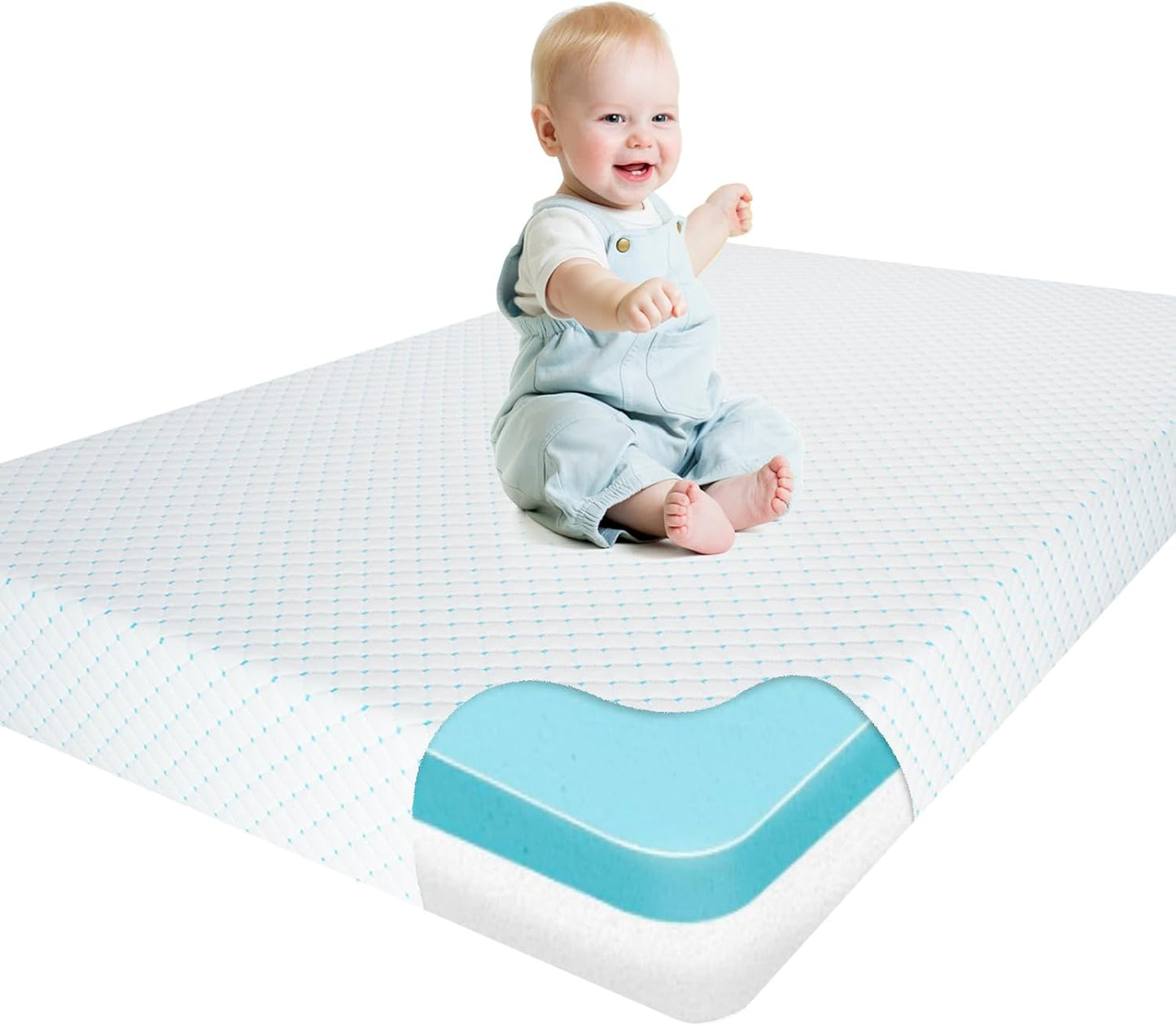 Mini Crib Mattress with Dual Sided Comfort for Babies and Toddlers