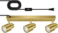 Plug-in Track Lighting LED 3 Way Gold Ceiling Track Light - Rotatable