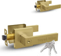 Mega Handles ROBELL Entry Lever and Deadbolt Combo - Satin Brass