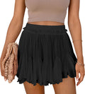 Women's Flowy Linen Skorts with Ruffle High Waist - Boho Casual