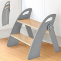 Wooden Step Stool Two Step Stools - Bamboo 300 lb Capacity