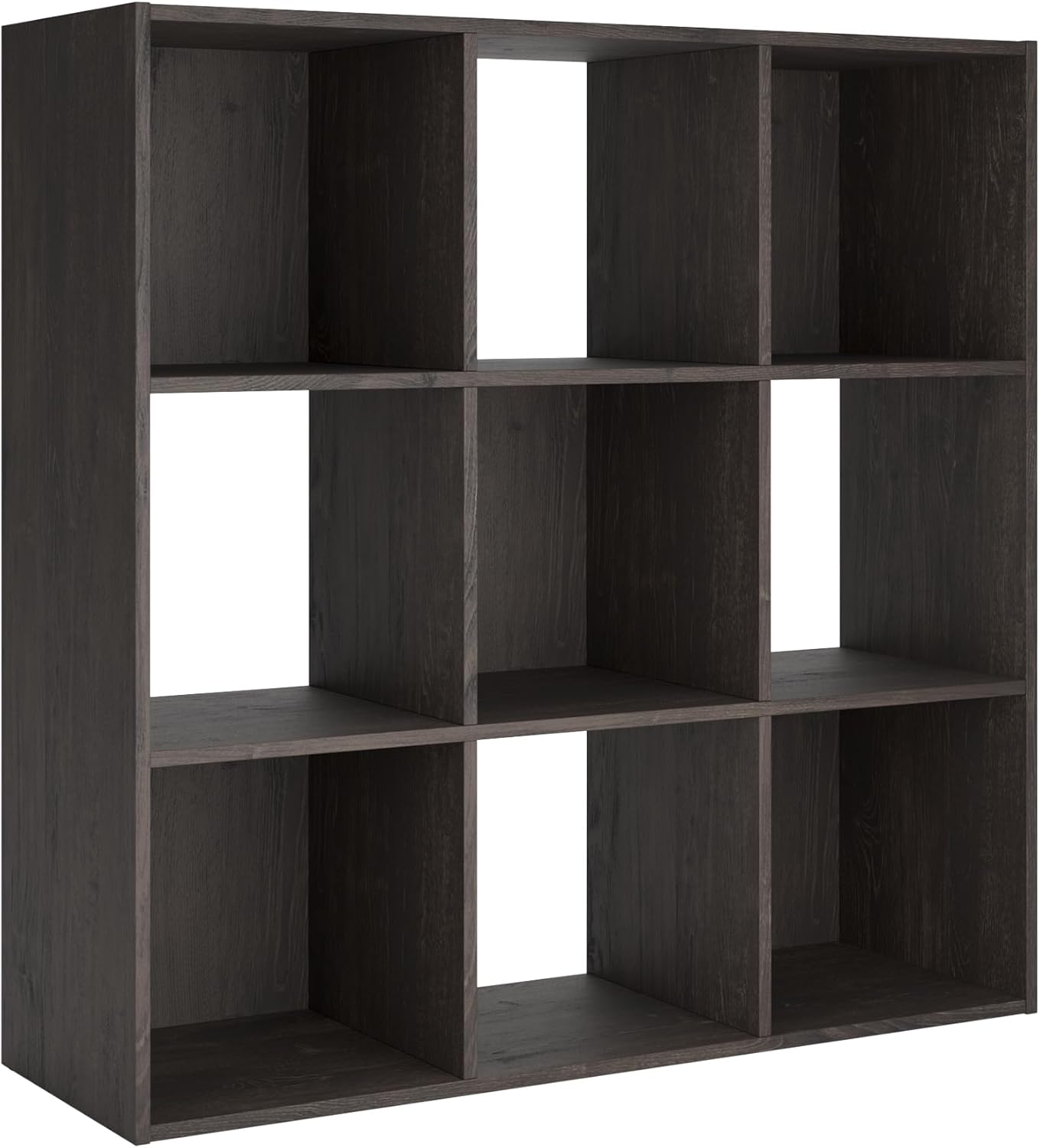 Piperton 9 Cube Storage Organizer Bookcase in Charcoal Finish