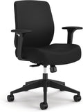 HON Ergonomic Office Chair, Low Back, Thick Foam Seat, Height Adjustable Arms