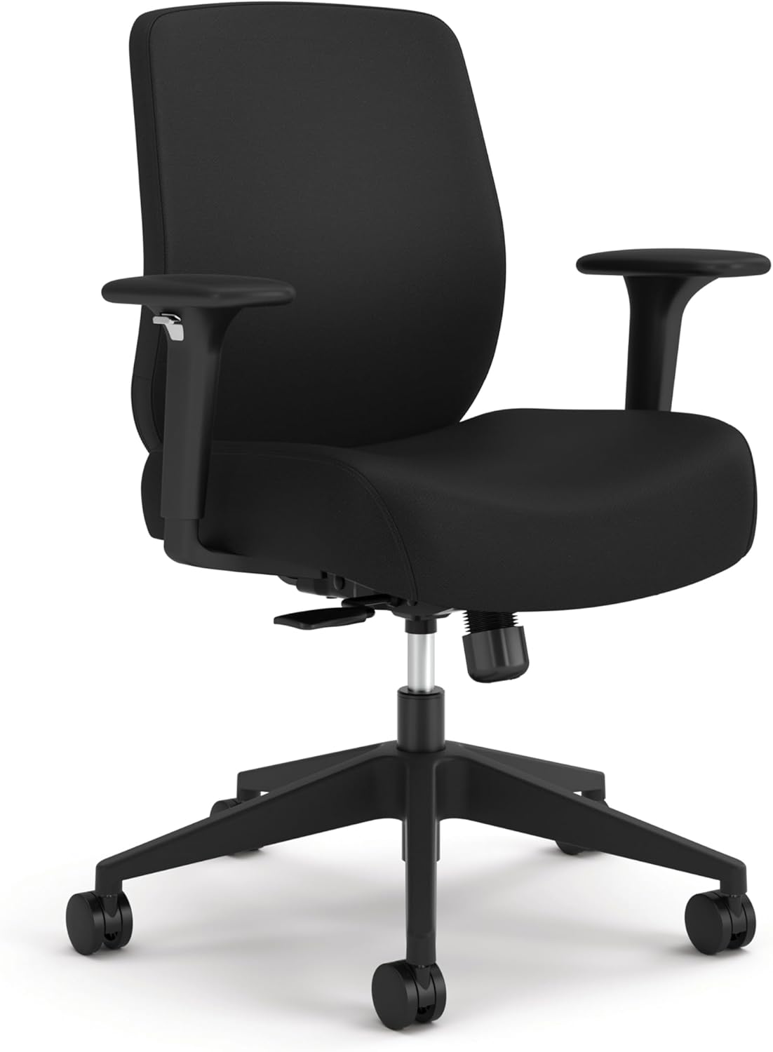 HON Ergonomic Office Chair, Low Back, Thick Foam Seat, Height Adjustable Arms