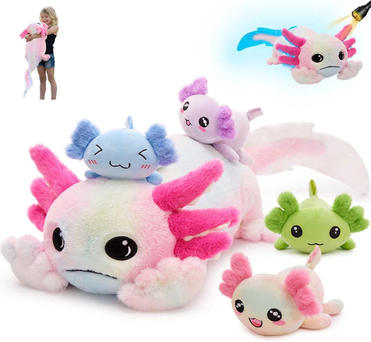 MaoGoLan 5 Pcs Axolotl Plush Stuffed Animal Set for Kids