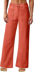 Flamingals Wide Leg Mid Rise Baggy Denim Jeans for Trendy Style