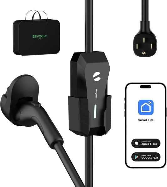32A Level 2 EV Charger with Smart Control & 25FT Cable