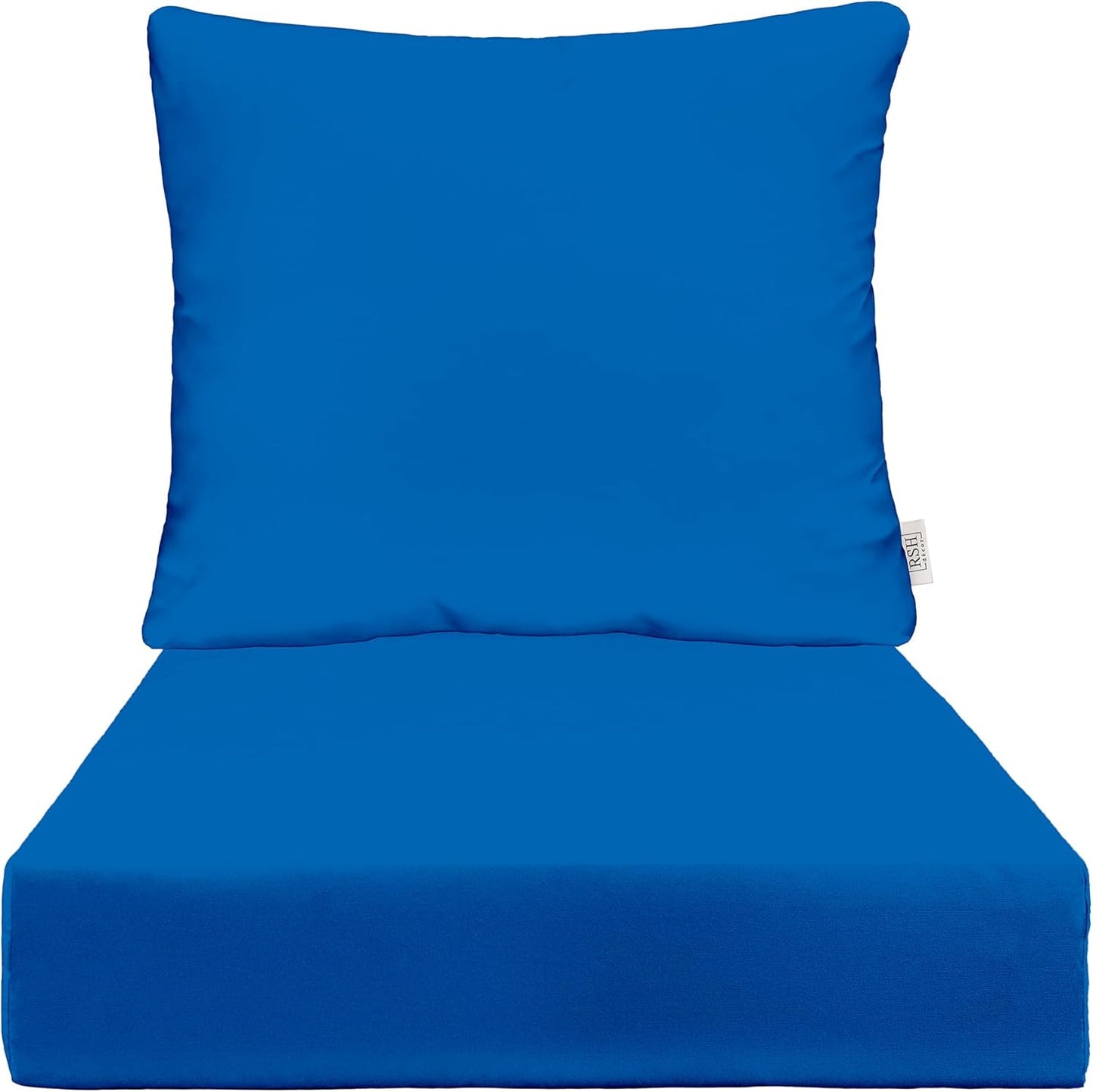 Sunbrella Deep Seating Cushion Set for Outdoor Chairs | Canvas Blue