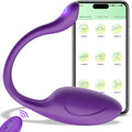 APP Remote Control Couple Vibrator Purple - Wearable G-spot