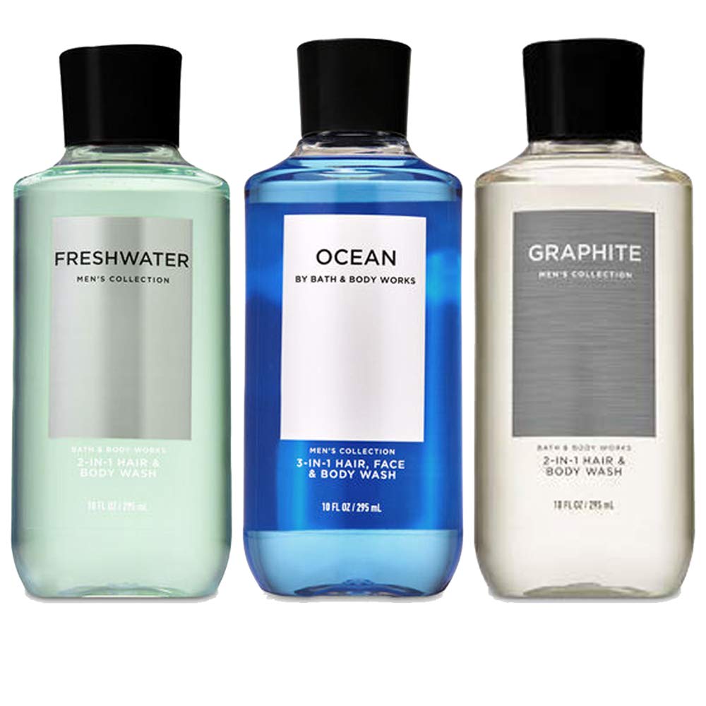 3 Pack 2-in-1 Hair + Body Wash Set with Freshwater and Ocean