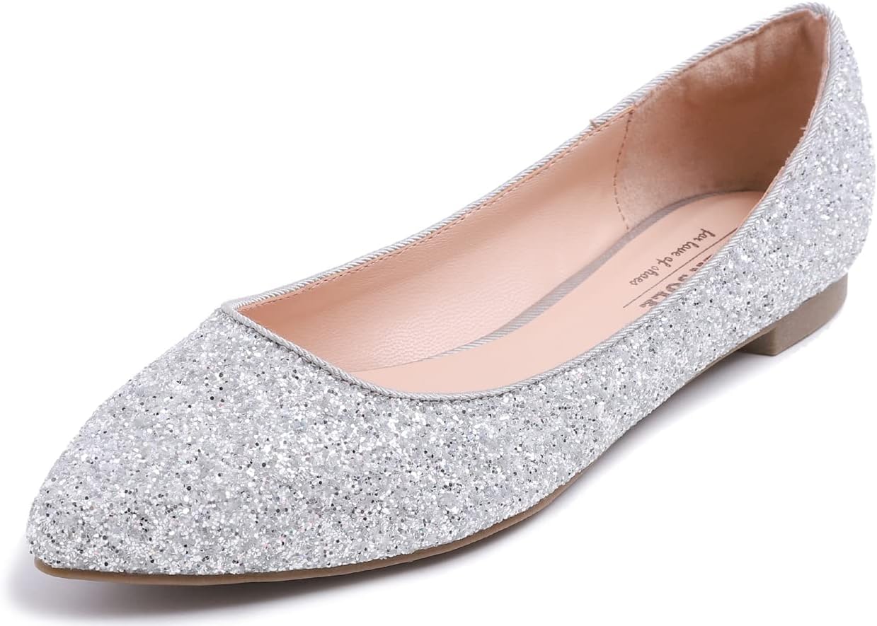 FEVERSOLE Women's Macaroon Colorful Memory Foam Cushion Flats