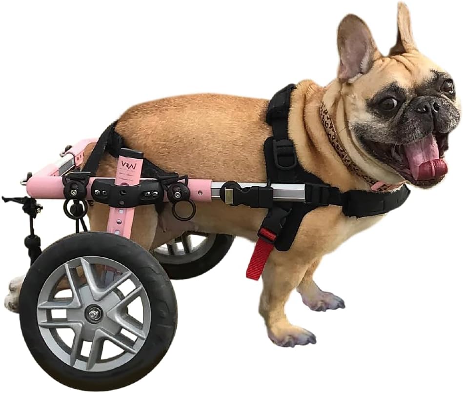 Walkin' Wheels Small Dog Wheelchair for Back Legs, Pink