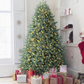 Pre-lit Christmas Tree Premium Hinged Blue Spruce 7ft - Full Shape