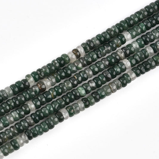 Green Jade Rondelle Bead Set - 165pcs for Jewelry Making
