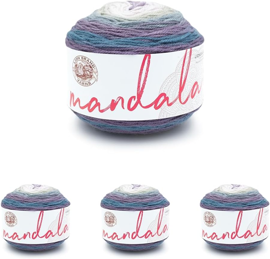 Lion Brand Yarn Mandala Yarn 4 Pack Snorks for Crafting Fun