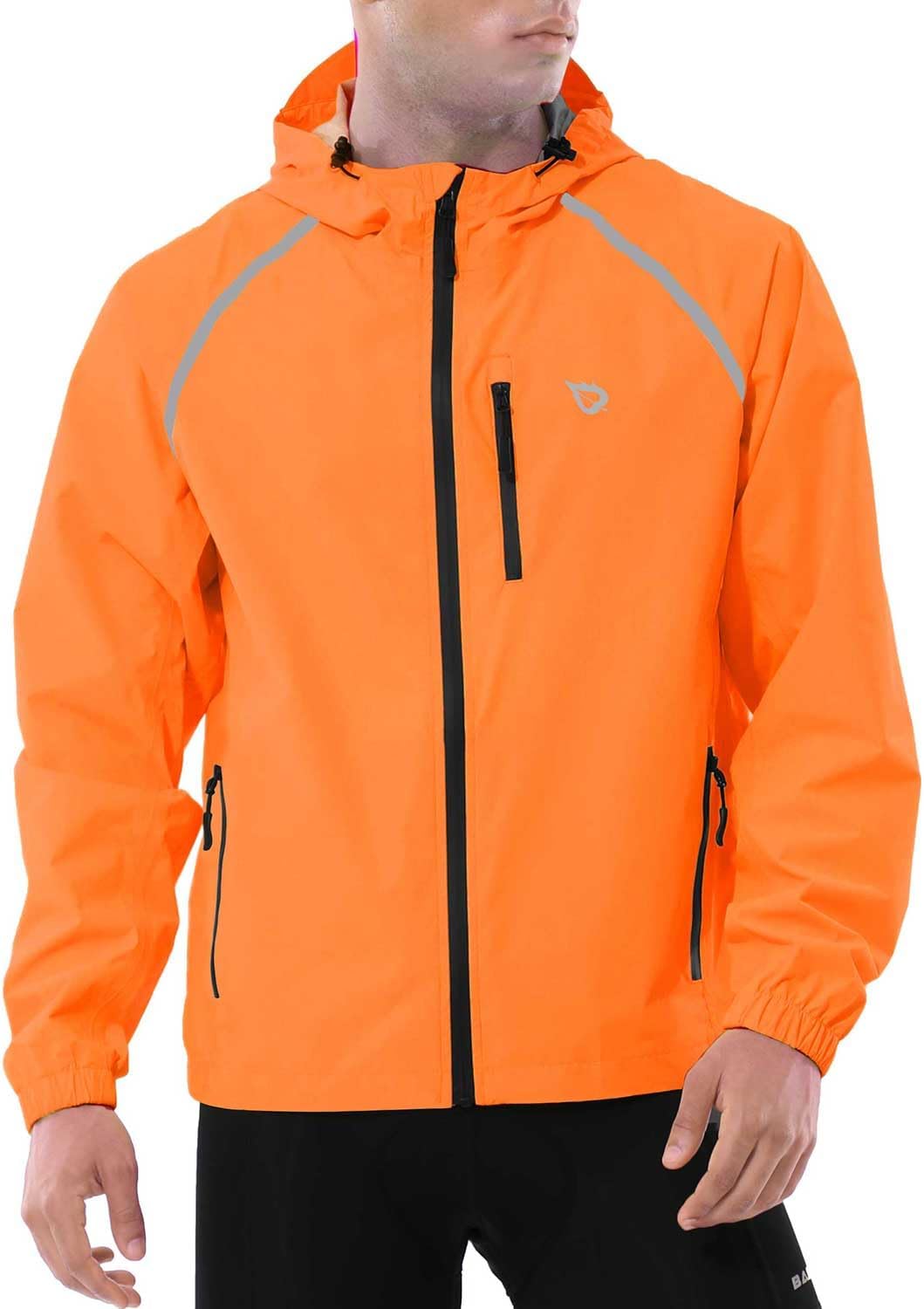 Baleaf Men's Rain Jacket Waterproof Windbreaker for Outdoor Use