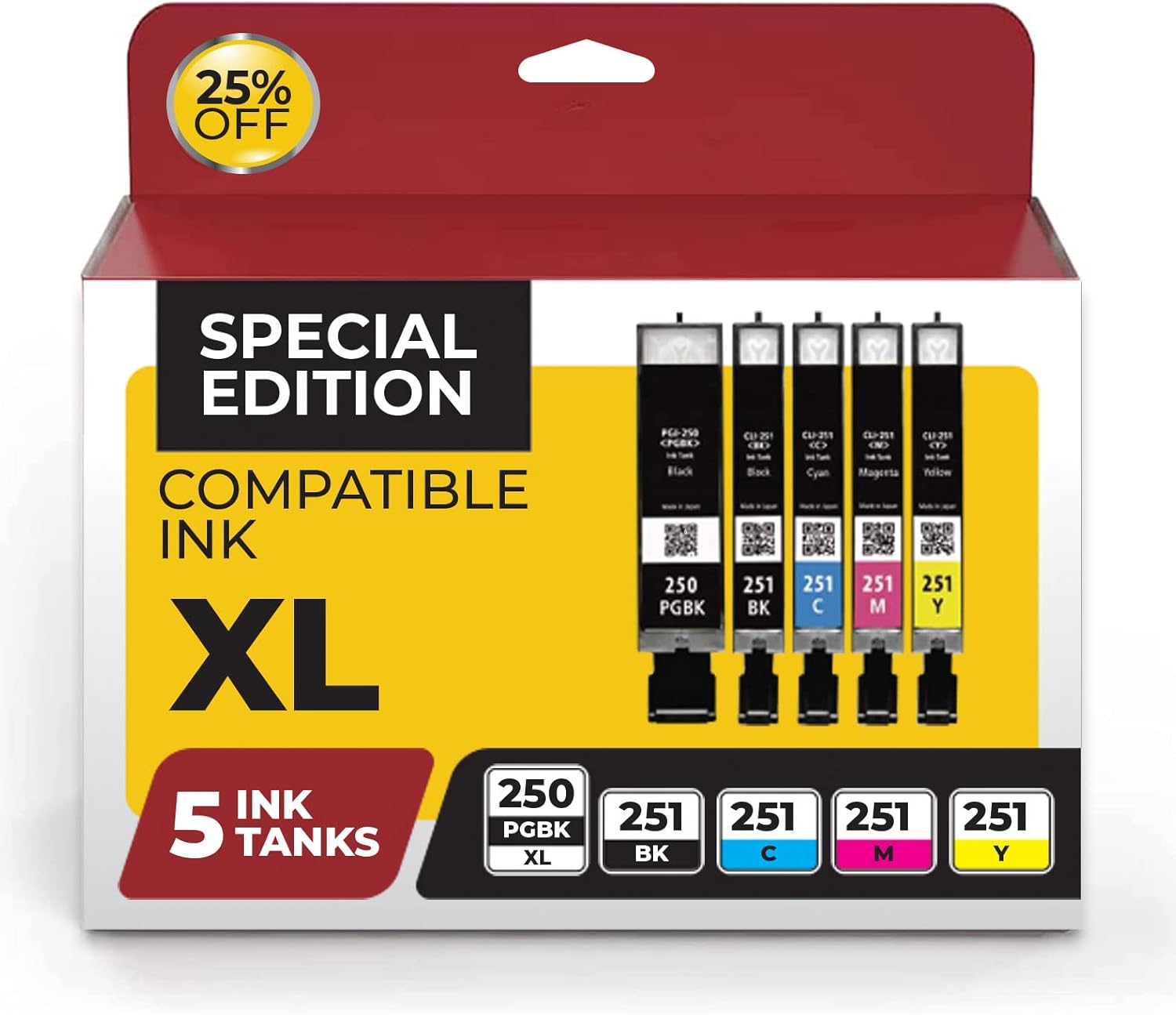 Compatible Ink Cartridge Replacement for Canon PGI250XL and CLI251