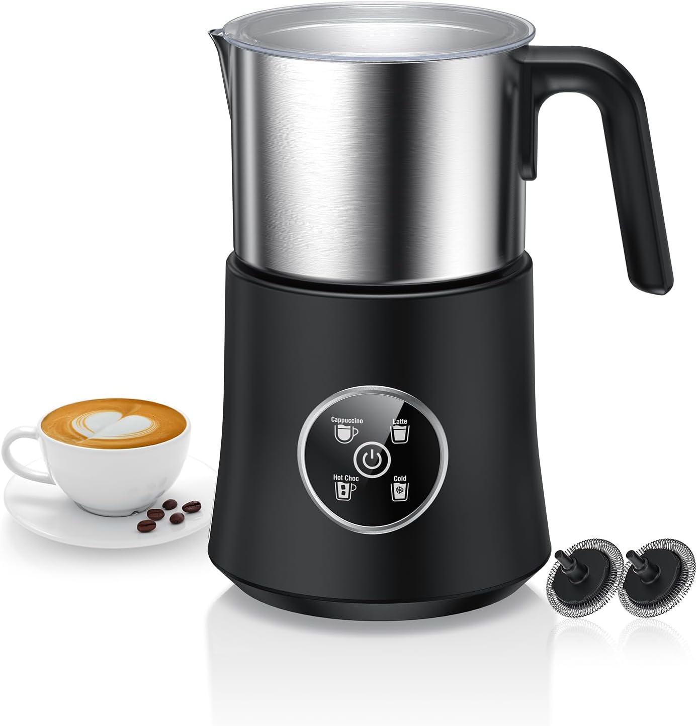 Milk Frother and Steamer for Perfect Coffee and Hot Chocolate