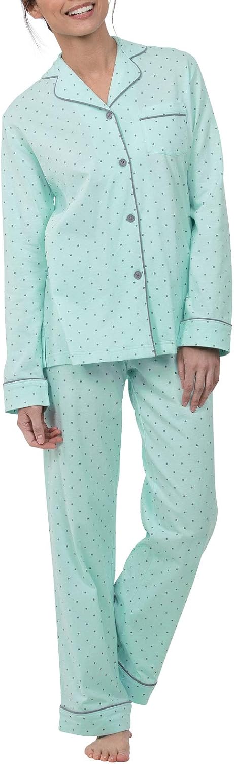 PajamaGram Pajama Set For Women - Cozy Cotton Jersey PJs