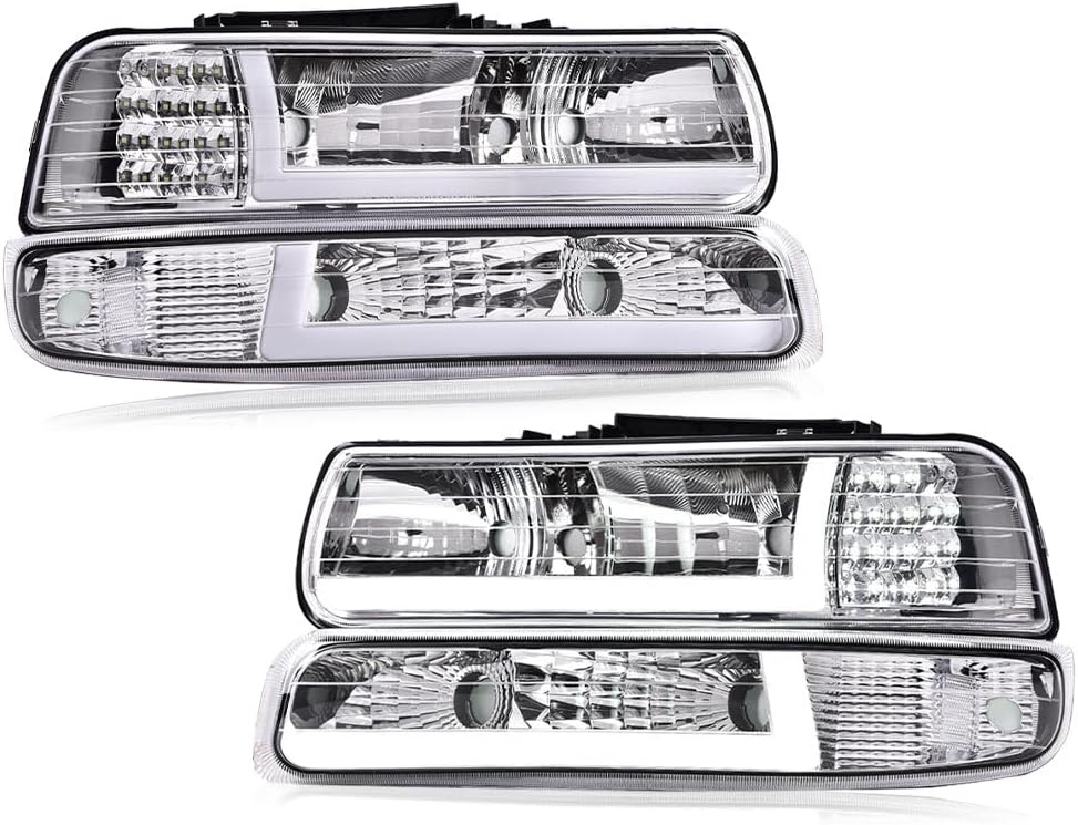 PIT66 LED DRL Headlight Assembly for Chevy Silverado Tahoe