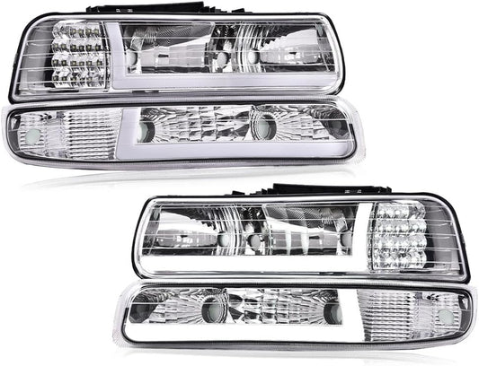 PIT66 LED DRL Headlight Assembly for Chevy Silverado Tahoe