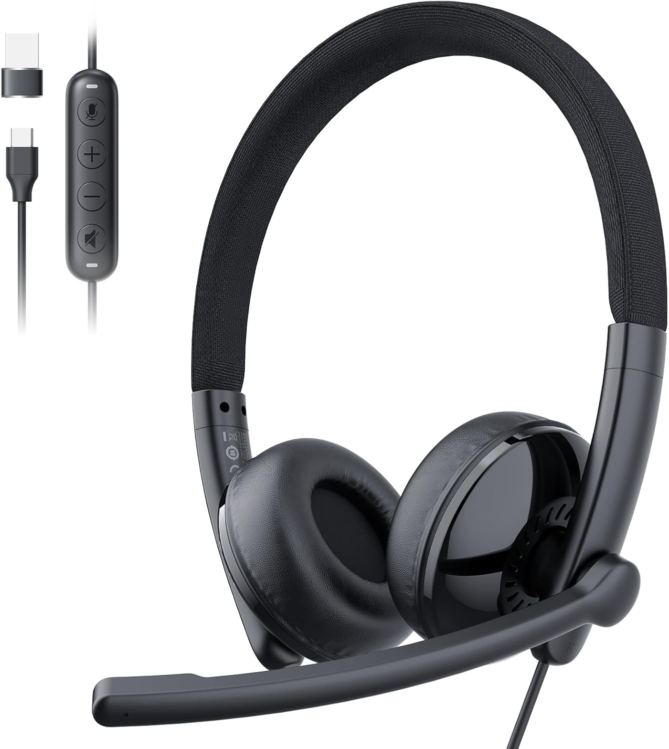 EMEET HS50 Wired Headset with Mic for Online Classes and Calls