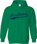Hometown Baseball Script Pitcher Hoodie - Portland Pride, Unisex