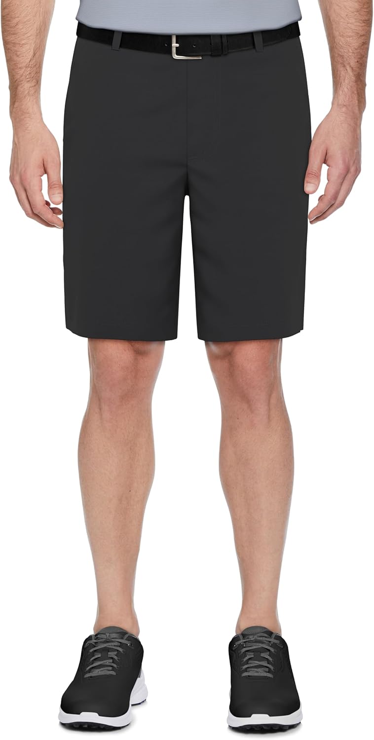 PGA TOUR Mens 9 Flat Front Golf Shorts with Active Waistband