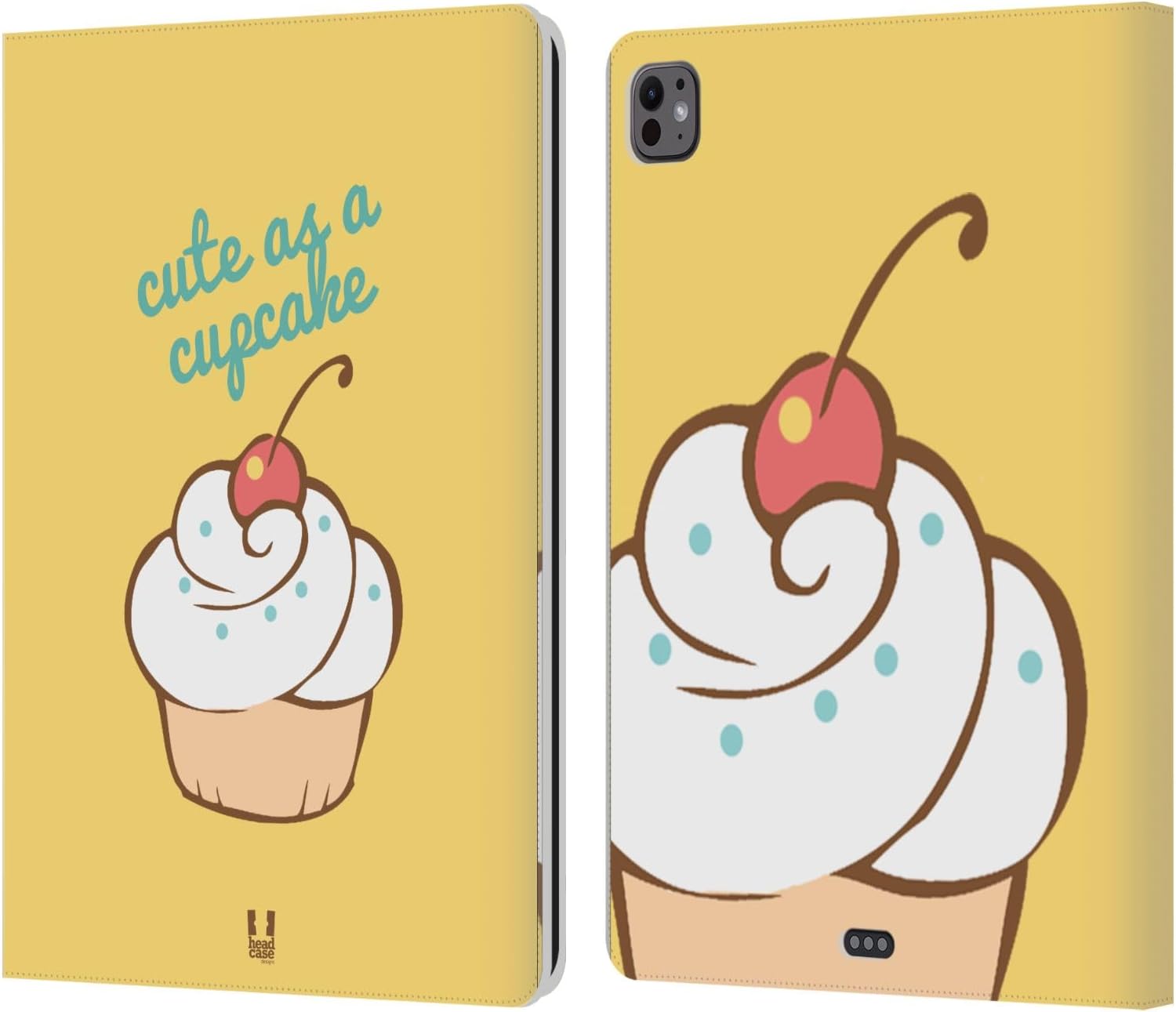Sweet and Cute Cupcakes Leather Wallet Case for iPad Pro 13 M4