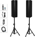 GOFLAME All-in-one Bluetooth Loud Speaker Set of 2 - 2000W PA System