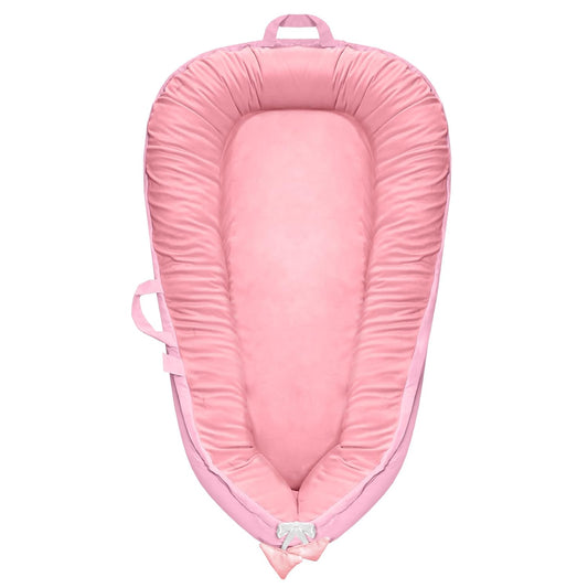 Adjustable Breathable Baby Lounger - 100% Cotton & Velvet Cover