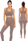 Workout Sets for Women 2 Piece High Waisted Seamless Leggings Top