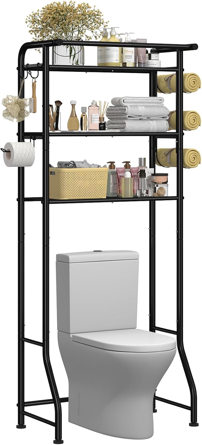 3 Tier Over The Toilet Rack for Bathroom Organization and Storage