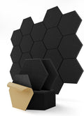 Hexagon Acoustic Wall Panels Self-Adhesive 18 Pack - Sound Absorbing
