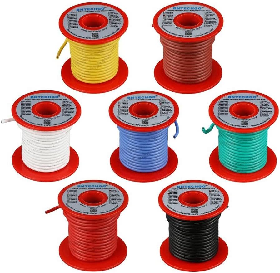 16 Gauge Silicone Wire Kit - 7 Colors, 50 ft Each for Versatile Use