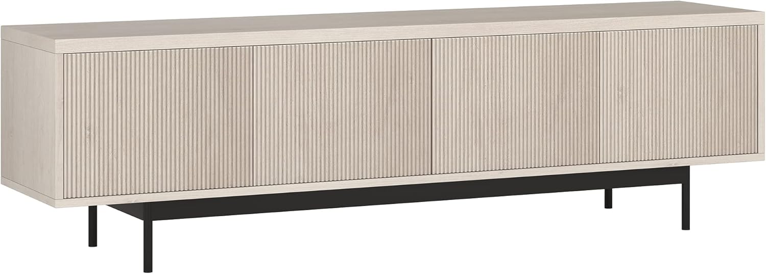 Henn&Hart 70 Alder White TV Stand - Stylish Entertainment Center