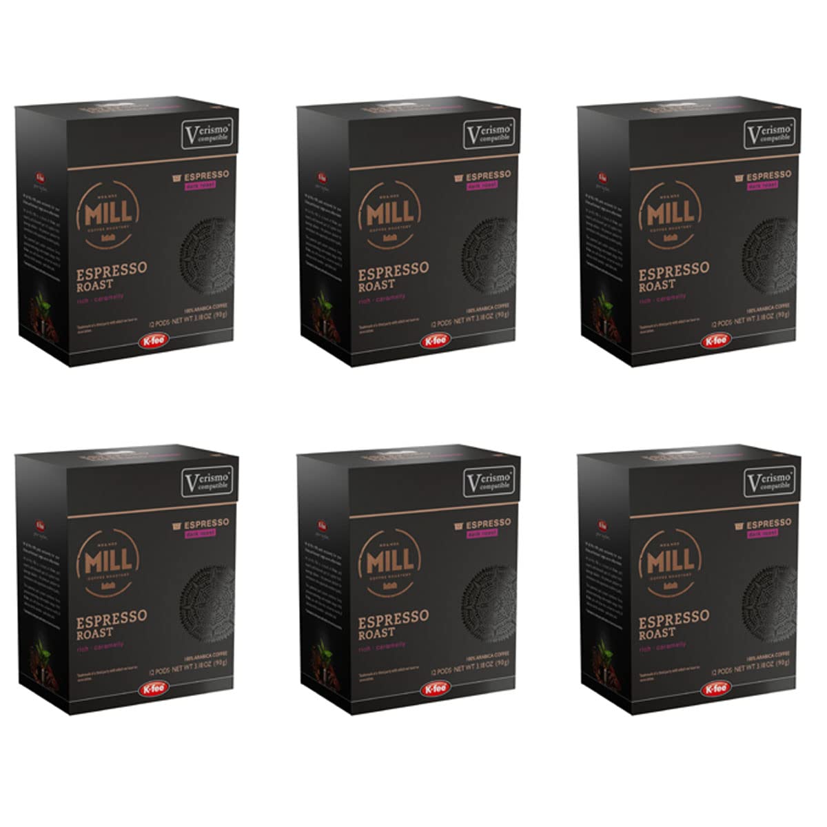 72 Dark Roast Espresso Pods | K-FEE Compatible | Rich Flavor