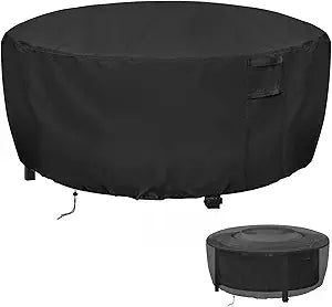 55 Inch Fire Pit Cover - Waterproof Round Outdoor Firepit Cover