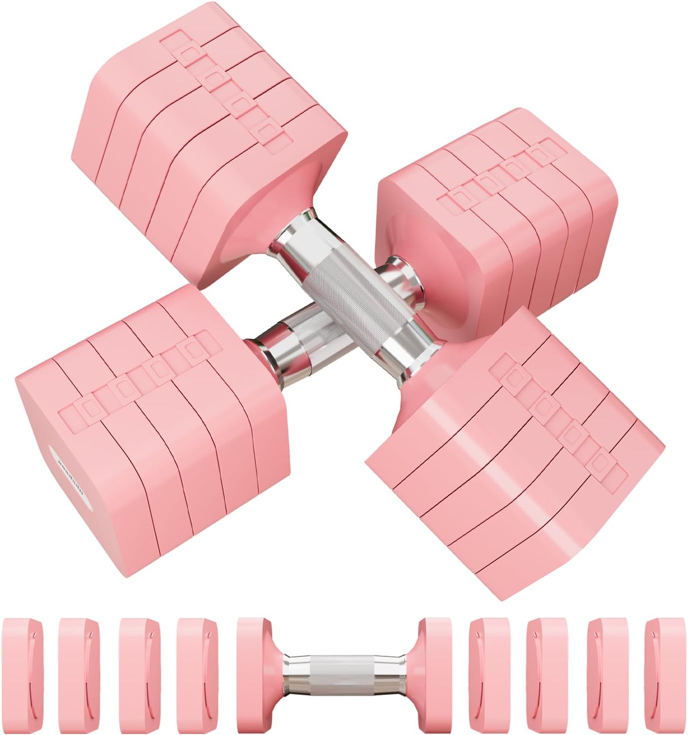 Adjustable Dumbbell Set for Home Gym - 15LB to 50LB Options