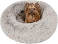 Friends Forever Donut Dog Bed Faux Fur Calming Sofa - Cozy Support