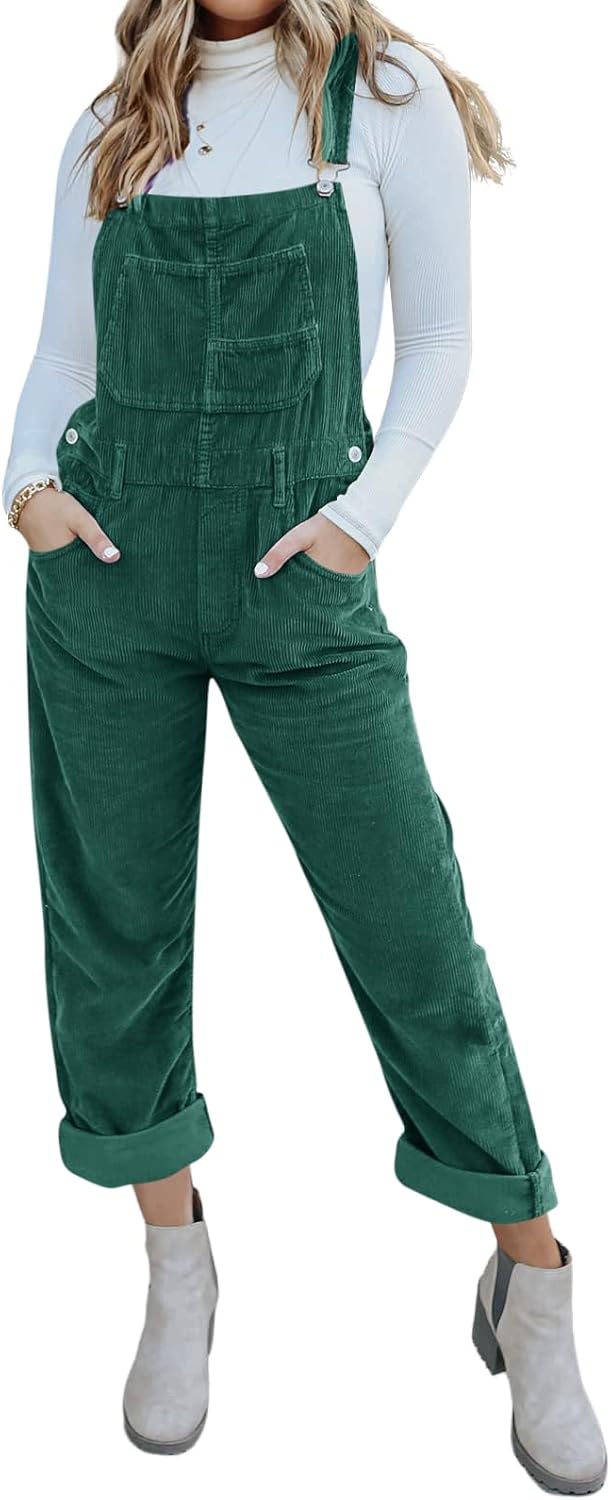 Onedreamer Women's Corduroy Overalls for Casual Style and Comfort