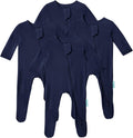 PurComfy Baby Zipper Footie Pajamas - Supersoft Bamboo Rayon Comfort