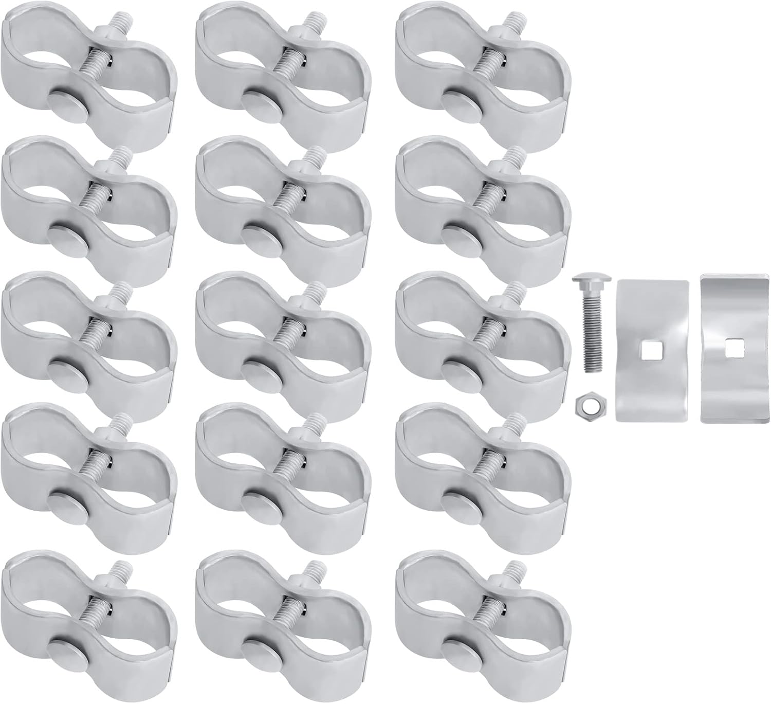 16 Sets Dog Kennel Panel Clamps for 1-3/8 in Pipe Frames