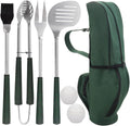 POLIGO 7PCS Golf-Club Style BBQ Tools Set - Unique Golf Grill Kit