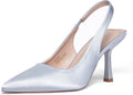 GENSHUO Women's Slingback Kitten Heel Pointed Pumps (Style X6Y9)