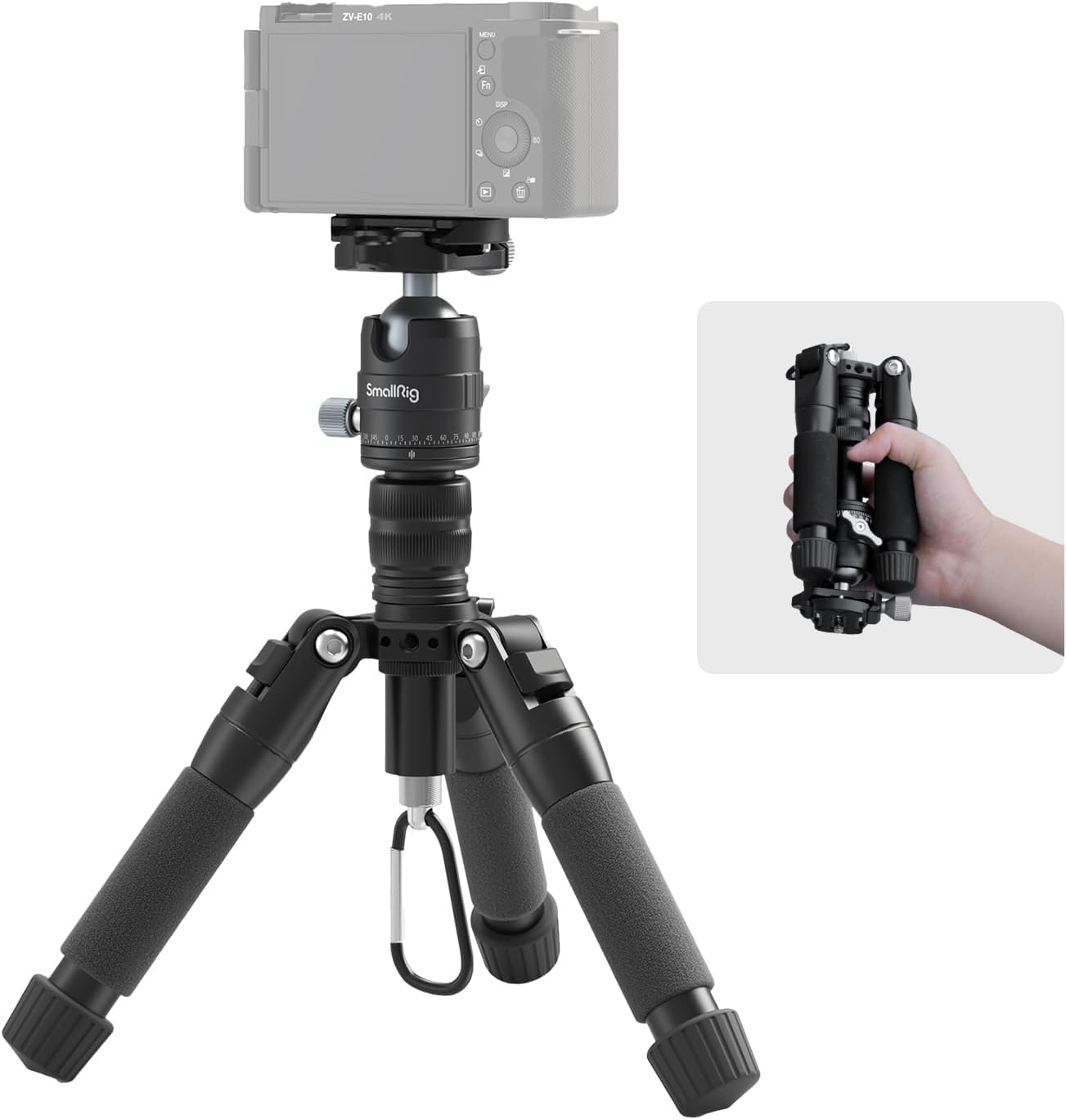SmallRig VT-20 Aluminum Mini Tripod for DSLR and Video Cameras