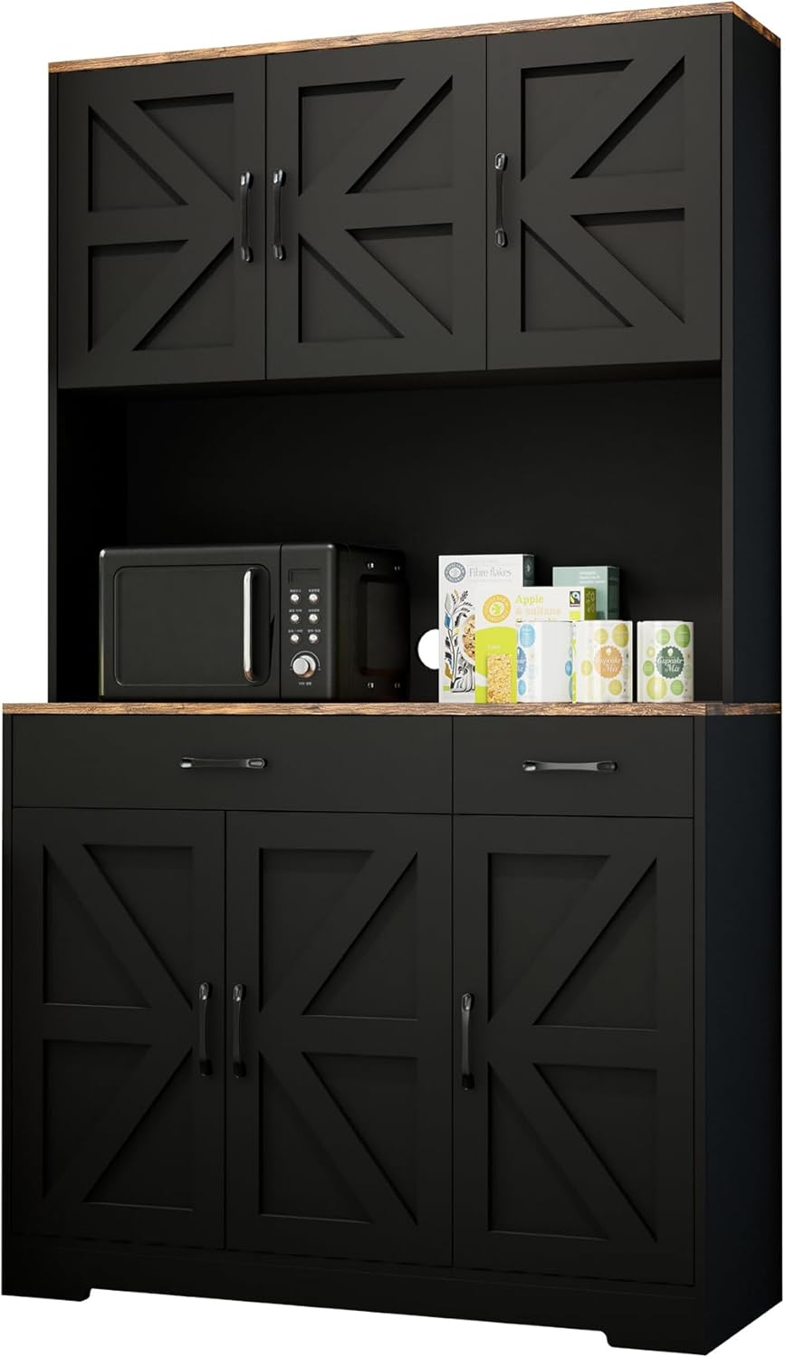 Farmhouse Pantry Cabinet w/ Power Outlet by Azaeahom