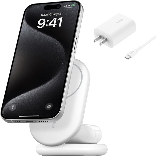 Belkin 2-in-1 MagSafe Charger - Fast Qi2 Wireless Charging